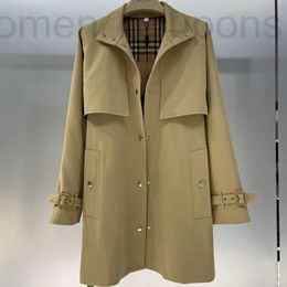 Trenchs pour femmes Designer 2023 Automne / Hiver Nouveau manteau coupe-vent classique manteau à carreaux faux deux pièces mi-longue TC0Y