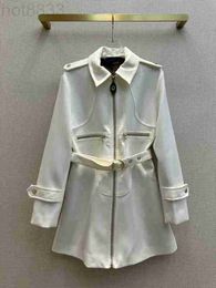 Trench-Coats de styliste pour femmes, nouvelle collection automne-hiver 2023, col à revers, manches longues, marque du même Style, veste d'extérieur, OQR5
