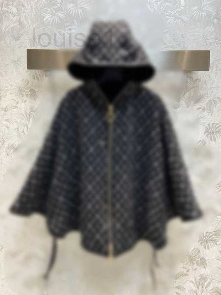 Trenchs pour femmes Designer 22 Même veste de cape à capuche en laine double face du blogueur 5IZS