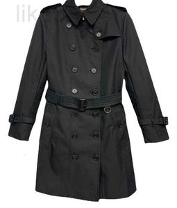 Dames trenchcoats ontwerper Boutique Bobai Li nieuwe klassieke dubbele rij knopen mode trendy Ingrid P87Y