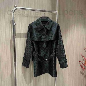 Trench-Cods Coats Designer Fashion Fashion Handsome Casual Badge Style Celt With Wistr Cliching and Slinom Effet Jacquard Single Bord à manches longues à manches longues