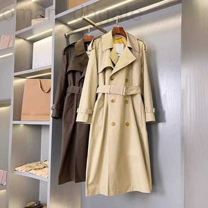 Designer des trenchs pour femmes New Bbr Castelford Edition Tang Wei même manteau de brise-vent long à double poitrine 1e8d