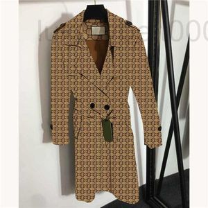 Trench Coats Femme Designer Élégant Double Lettre Femmes Lacets Taille Coupe-Vent Deerskin Velvet Manteau À Manches Longues Avec Des Étiquettes Pour L'automne Hiver ZINI