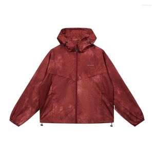 Trenchs de femmes manteaux en détresse coupe-vent vintage surdimensionné zippé pour femmes filles hiver rouge foncé académique coupe-vent goth vêtements
