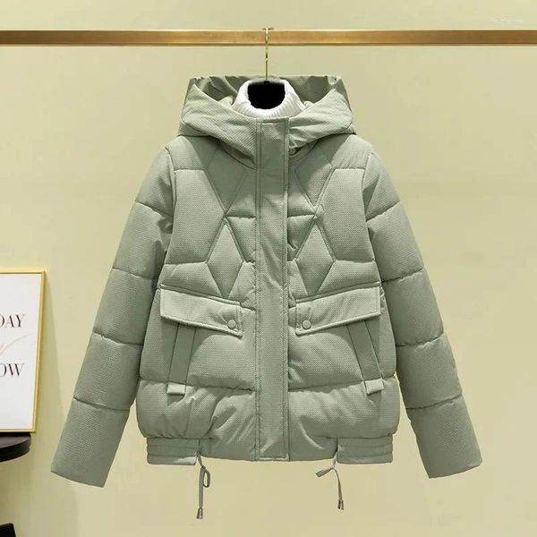 Trenchs de femmes manteaux en coton manteau femmes 2024 hiver coréen lâche à capuche Parka veste épaissie vêtements de neige vêtements d'extérieur