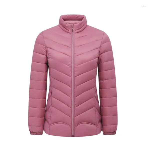 Trench-coat en coton rembourré pour femme, veste Parkas à col montant, manteau léger et chaud, à la mode, court, hauts d'hiver, 5XL