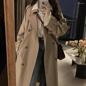 Trench Coats Femme élégante pour femmes 2023 Vestes d'hiver Vestes décontractées doubles