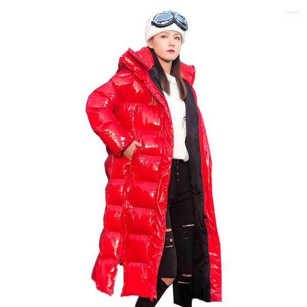 Femmes Trench-Coats Style Européen Vestes D'hiver Femme Lâche Coton Rembourré Dames Épais Chaud Manteau X-long Femmes Parka Coupe-Vent 016