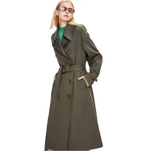 Trench Coats Femmes Extra Long Spring Automne Overcoat Style British Style Overkne Femmes Mabet