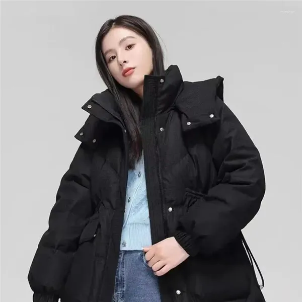 Abrigos de trinchera para mujer Moda de longitud media Chaqueta acolchada Mujeres Parkas de invierno Coreano Grueso Ropa de algodón caliente Mujer Abrigo suelto Marea