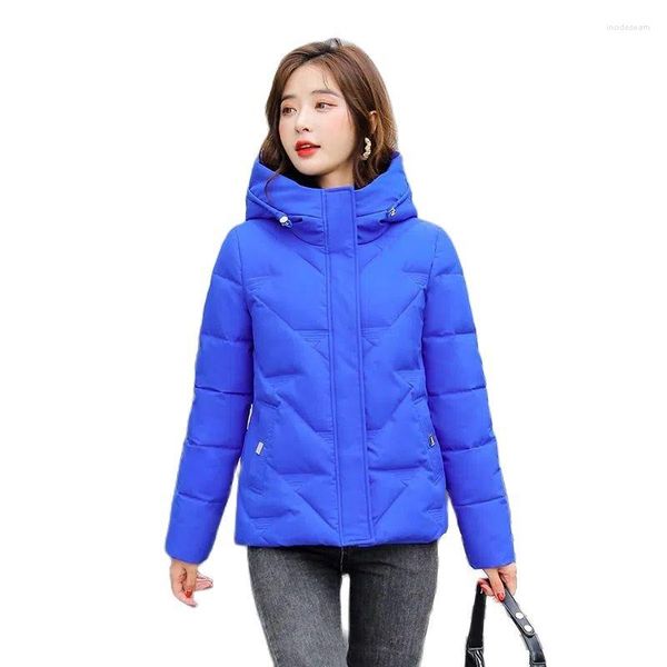 Trenchs de femmes manteaux de mode belles vestes d'hiver pour femmes courtes Parkas chaudes femme automne épaississement manteau coton rembourré doudoune à capuche