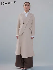 Trench Coats Fashion Châle de mode Collier Trenc Coat incliné PLACKET BOUTON SEULLE LONG LONGUEUR ÉTÉ ÉTÉ ÉTÉ 2024