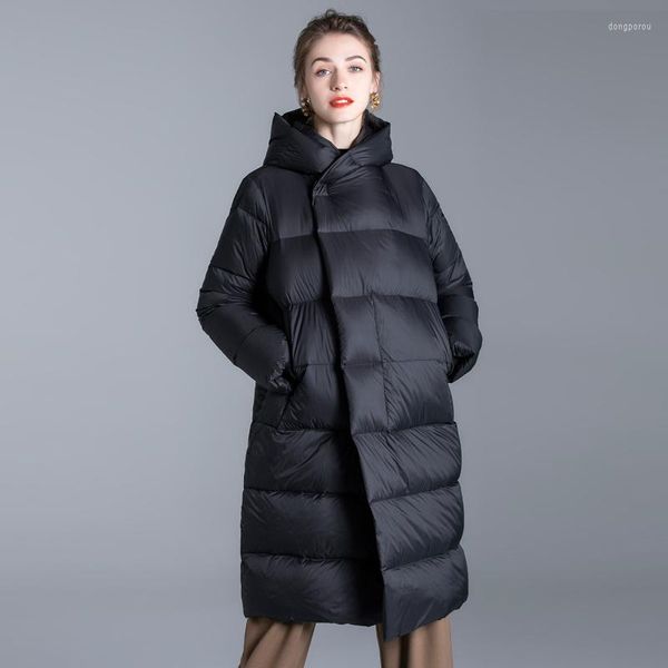Trenchs de femmes manteaux pour femmes parcs dame grande taille pardessus 2022 hiver femme longue doudoune chaude épaisse manteau à capuche femme décontracté