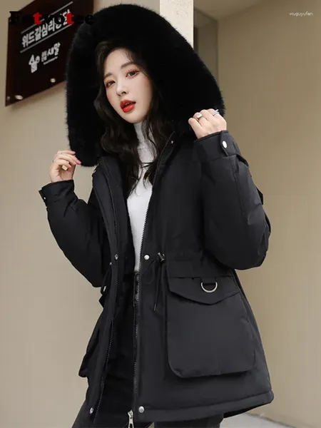 Trenchs de femmes Fotvotee 90 Duck Down Jacket Femmes Mode coréenne Manteau détachable Vintage Streetwear Lady Vêtements Épaissir Parkas chauds