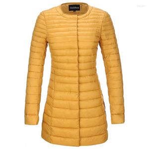 Trenchs de femmes Giolshon Femmes Matelassé Légère Puffer Veste Printemps Automne Mode Long Rembourré Manteau À Bulles Solide Couleur Vêtements D'extérieur