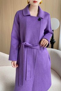 Trenchs trench codes haut de gamme femme simple manteau simple manteau en laine en laine pure en laine d'automne tendance hiver