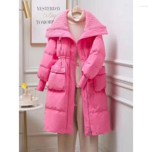 Gabardinas para mujer Abrigos de alta calidad Invierno Lujo de gran tamaño Parka larga Puffer Bomber Chaqueta Mujeres A prueba de viento Algodón acolchado Espesar Cálido