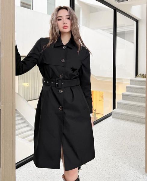 Trenchs pour femmes CLASSIQUE CHAUD ! Trench-coat mi-long anglais pour femmes, trench-coat à double boutonnage, design de marque de haute qualité, tissu en coton, taille S-XL