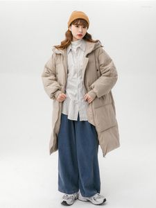 Gabardina para mujer, ropa De calle De diseño coreano, abrigos acolchados De Cptton para mujer, chaquetas acolchadas largas cómodas sueltas, Casacos De Inverno