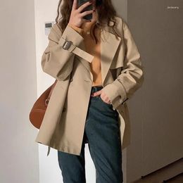 Trenchs de femmes manteaux de mode coréenne automne et hiver mi-longueur haut de gamme style Heben vêtements féminins