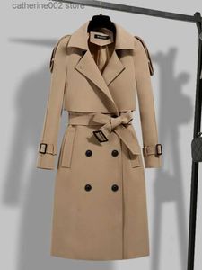 Trenchs femme Trench-coat ultra-mince solide pour femmes coréennes printemps/été nouvelle veste élégante surdimensionnée veste coupe-vent pour femmes T230828