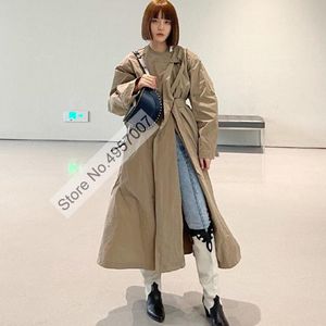 Trench-coats pour femmes Manteau à manches longues à encolure ronde pour femmes avec