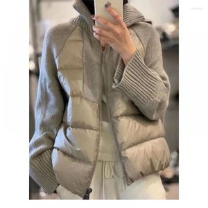 Trenchs de femmes Manteaux de couture en vrac Pull pour femmes Vêtements chauds en coton Style occidental Pain Automne et hiver 2024
