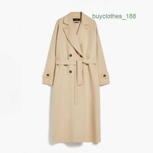 Dames Trench Coats Luxury Fashion Coat Dameswol Blends Designer jas Japans en Koreaanse wind lange kasjmier overjas slijtage maxmaras akk6