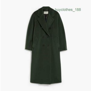 Dames Trench Coats Luxe modejas Dameswol Blends Designer jas Japans en Koreaanse wind lange kasjmier overjas dragen maxmaras gp4h