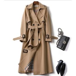 Dames Trench Coats Midlength 2023 Spring Autumn AllMatch Koreaanse Britse stijl jas jas Temperament vrouwelijke windbrekers 230329