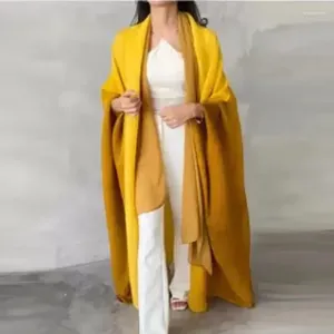 Trenchs de femmes Miyake plissé dégradé cardigan manteau d'hiver pour femmes automne dubaï designer mode plus taille luxe