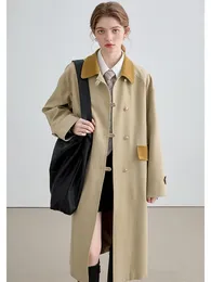 Dames trenchcoats MOLAN Stijlvolle vrouw windjack patchwork kraag streetwear vintage Engelse stijl jas jas vrouwelijke casual uitloper