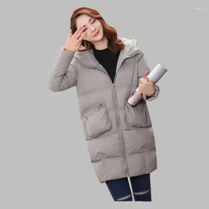 Trenchs de femmes Mujer Parka 2023 Mode Manteau d'hiver à capuche Femme Ultra léger Veste solide Femmes chaudes Abrigo WXF398