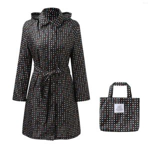 Dames trenchcoats outdoor regenjas voor dames Lichtgewicht lange regenjas met capuchon Windjack Herfstkleding