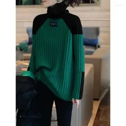 Frauen Trenchcoats Übergroße Pullover Frauen Herbst Winter Grün Runde Kragen Mit Langen Ärmeln Koreanische Mode Blusen 622
