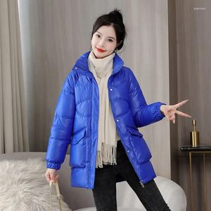 Vrouwen Trenchcoats Parka Winter Jas Vrouwen Kleding 2023 Glossy Down Katoen Warme Dikke Lange Parka Waterdichte Student Jas uitloper