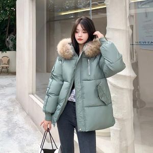 Dames Trenchcoats Parka's 2024 Herfst Winter Donsjack Unieke Verdikking Mode Korte Grote Maat Vrouwelijke Bovenkleding Met Capuchon