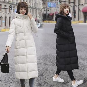 Gabardinas para mujer Tallas grandes 6XL 2023 Señoras de invierno Versión coreana de la chaqueta suelta de sección larga de algodón grande