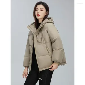 Trench-coat grande taille pour femme, doudoune d'hiver courte, ample, rembourrée, à capuche.Parkas doudounes Casaco Feminino 2024