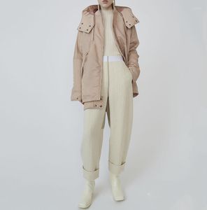 Trench-coats pour femmes Produits 2023 Slim Veste en coton ample à capuche pour femmes