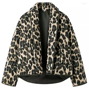 Gabardinas De Mujer Chaqueta Acolchada Otoño Invierno Cárdigan Estampado Cuello En V Manga Larga Top Corto Acolchado Elegante Frío