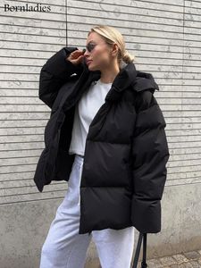 Trenchs de femmes manteaux veste matelassée femmes hiver lâche parkas manteau vintage pain outwear bureau dames chaud coton bouffant vestes