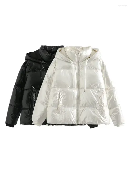 Abrigos de trinchera para mujer RDMQ 2023 Mujeres Abrigo de invierno Promoción Elegante con capucha Anorak Chaqueta de algodón Cálido Parkas Abrigo Mujer Negro Blanco