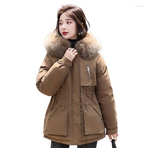 Trench Coats voor dames verkopen 2023 Winter Top Fashion Season for Women Slim Fit Down Cotton Long Sleeve Parkas Coat M916