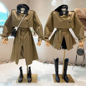 Dames Trench Coats Sister Wind Breaker for Women 2022 Spring Herfst Lange mouwen Losse Britse stijl Lange Jackets Coat Vrouw