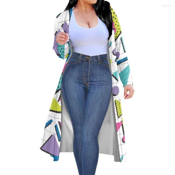 Trench-coats pour femmes Six -1 Personnalisez votre conception Impression par sublimation Style de plage pour femmes Long Cover Up Cape Cape Sun Proof Robe Drop