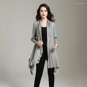 Femmes Trench Coats Printemps Femmes Plissée Mode Solide Simple Grande Taille Confortable Veste Manteau Tops