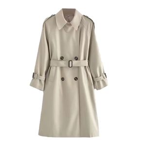 Trench-coats pour femmes Stock 2023 Robe de printemps Casual Style rétro Versatile Ruili Manteau de haute qualité 230329