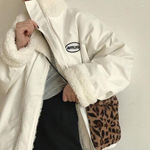 Trenchs pour femmes manteau de fourrure en peluche femmes vestes en molleton veste d'hiver faux agneaux Kawaii étudiants coréens originaux Ukraine Parkas grande taille