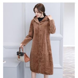 Trench Coats pour femmes Theresa Special Price Link Fashion Long Femmes Femmes Artificielles Couet de fourrure artificielle épais Hiver Winterwear Extérieur